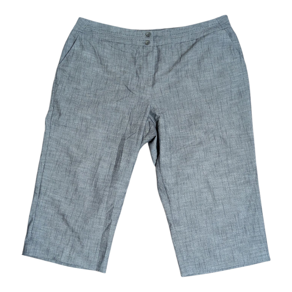 Larry Levine Woman - Stretch - Gray - Size 18 W - Women's Dress Capris